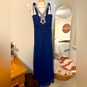Long Blue Prom/Bridesmaid Dress!